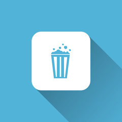 trashcan icon. flat style