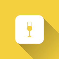 wine glass icon. flat style