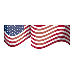 Usa flag icon. United nation country and american states theme. Isolated design. Vector illustration