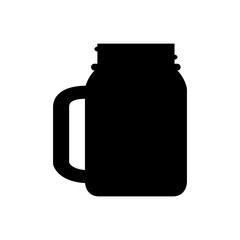 glass jar silhouette icon vector illustration graphic design
