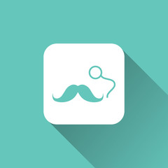 mustache icon. flat style