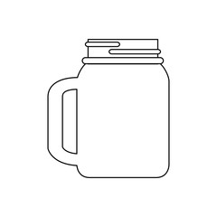 glass jar silhouette icon vector illustration graphic design