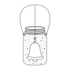 Mason jar icon. Christmas season decoration and celebration theme. Isolated design. Vector illustration