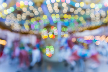 Abstrac blurred and bokeh with a carousel