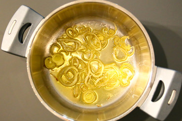 fried onion and leek