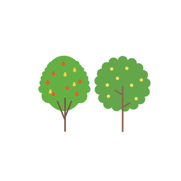 Trees in flat style