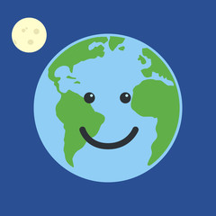 Earth globes isolated on white background