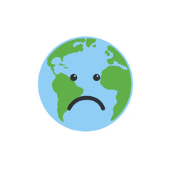 Earth globes isolated on white background