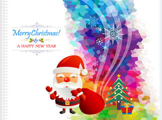 Santa Clause with a big red bag of gifts 