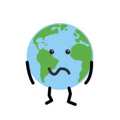 Earth globes isolated on white background