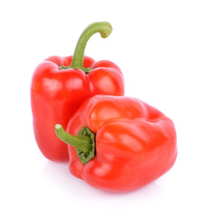 red Bell pepper on white background