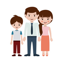 Obraz na płótnie Canvas Parents and son cartoon icon. Family relationship avatar and generation theme. Isolated design. Vector illustration