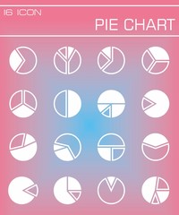 Vector Pie chart icon set
