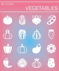 Vector Vegetables icon set