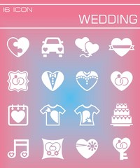 Vector Wedding icon set - 126841571