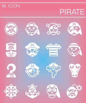 Vector Pirate icon set