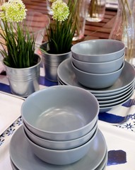 Set of Ceramic Dishes, Bowls and Plates
