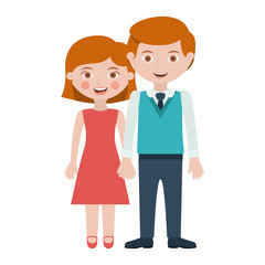 Couple cartoon icon. Relationship family love and romance theme. Isolated design. Vector illustration