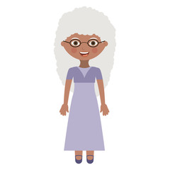 Grandmother cartoon icon. Old person woman female and avatar theme. Isolated design. Vector illustration