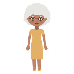 Grandmother cartoon icon. Old person woman female and avatar theme. Isolated design. Vector illustration