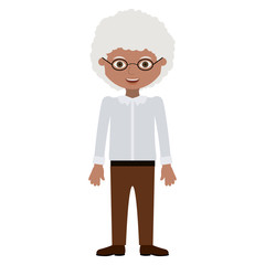 Grandfather cartoon icon. Old person man male and avatar theme. Isolated design. Vector illustration