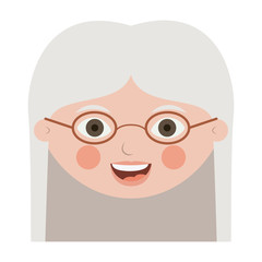 Grandmother cartoon icon. Old person woman female and avatar theme. Isolated design. Vector illustration