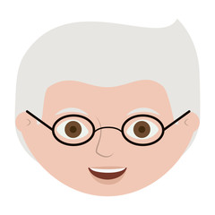 Grandfather cartoon icon. Old person man male and avatar theme. Isolated design. Vector illustration