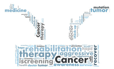Fototapeta na wymiar Cancer therapy word cloud