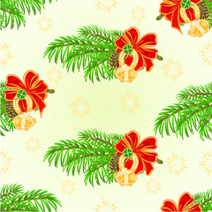 Fototapeta na wymiar Seamless texture Merry Christmas decoration lucky symbols Four Leaf Clover horseshoe pig vector illustration