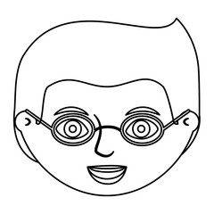 Grandfather cartoon icon. Old person man male and avatar theme. Isolated design. Vector illustration