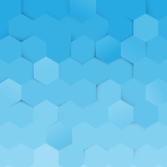 Naklejka premium Abstract blue and white hexagon pattern background. Geometric co
