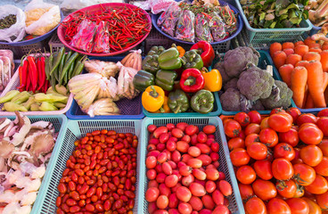 Gemüseverkauf am Gemüsemarkt,.