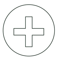Obraz premium Cross shape icon. Medical health care and hospital theme. Isolated design. Vector illustration
