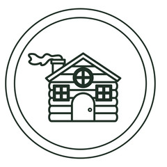 House icon. Christmas season decoration and celebration theme. Isolated design. Vector illustration