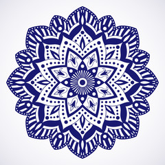 Mandala floral vector. Vintage decorative elements. Oriental pattern for henna tattoo. Ethnic, islam, arabic, indian, turkish ottoman or mexican motifs.
