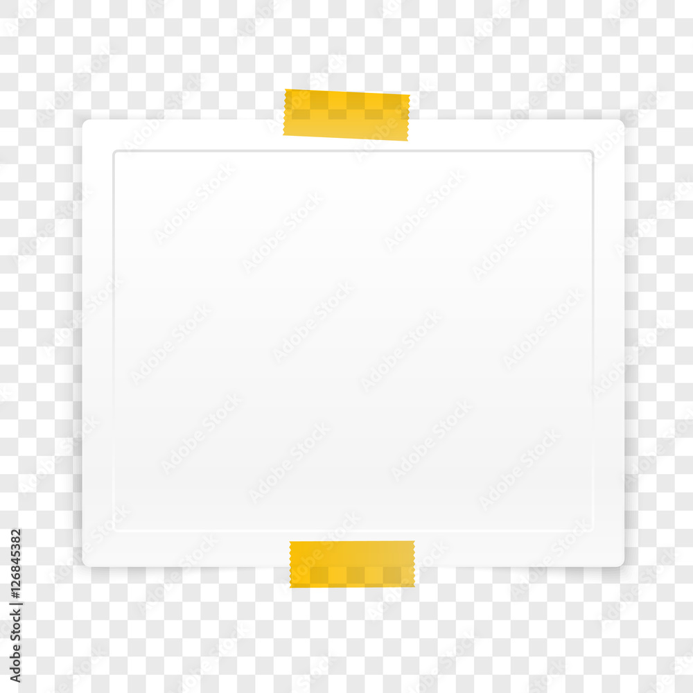 Poster vector paper frame isolated on white transparent. vector illustr