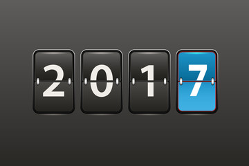 Happy new 2017 year. Abstract greeting card