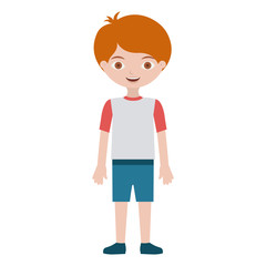 Boy cartoon icon. Kid childhood little people and person theme. Isolated design. Vector illustration