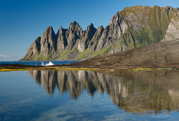 Reflections of the Devils Teeth, Tungeneset, Senja, Norway