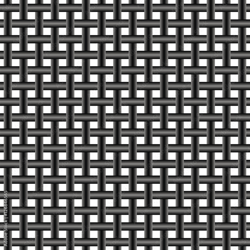 Poster mesh of steel wire, seamless pattern twisted metal wire mesh background, vector texture