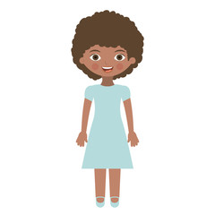 Girl cartoon icon. Kid childhood little people and person theme. Isolated design. Vector illustration