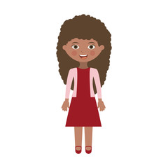 Girl cartoon icon. Kid childhood little people and person theme. Isolated design. Vector illustration