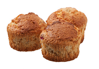 Fruit cakes isolated on white background