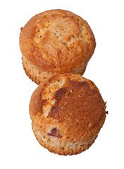 Fruit cakes isolated on white background