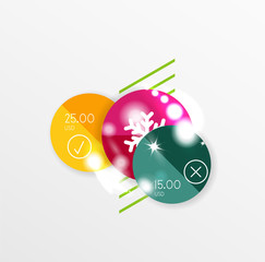 Christmas and New Year sale sticker templates