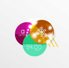 Christmas and New Year sale sticker templates