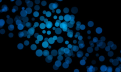 Abstract Background Defocused Spots Light Colors Blue Black Bokeh Banner Long Web Design