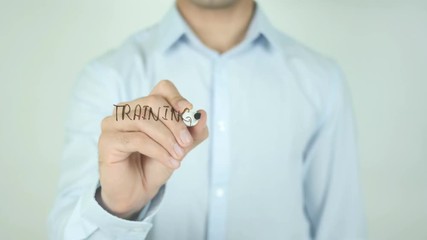 Training Courses, Man Writing on Screen