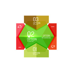 Paper modern infographic geometric templates