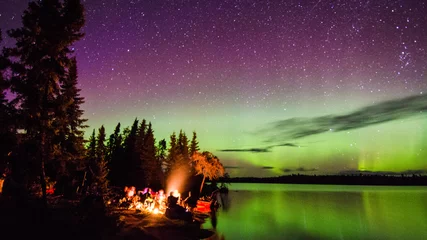Fotobehang Noorderlicht Aurora Borealis Canada